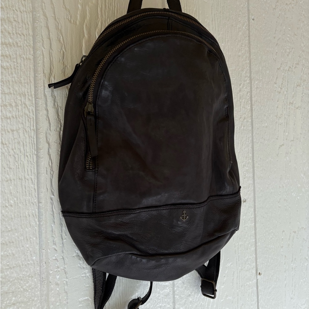 Black Leather Backpack